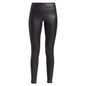 NEW SZ O Theory  Adbelle Lamb black Leather Leggings